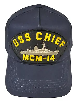 USS Chief MCM-14 Ship HAT - Navy Blue - Veteran Owned Business • $25.28