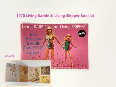 ✨ Vintage 1970 Living Barbie Booklet & Living Skipper Catalog By Mattel 🎀  • $4.99