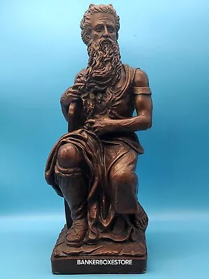 Marwal Ind Replica Statue Michelangelo Famous Moses Horns Dark Bronze  16  • $75