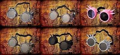 New Spike Steampunk Goggles Glasses Welding Halloween Cyber Punk Gothic Vintage  • $11.95