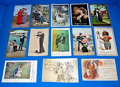 Vintage Lot Of 13 WWI 1900's Era Sweetheart Military Postcards • $19.99