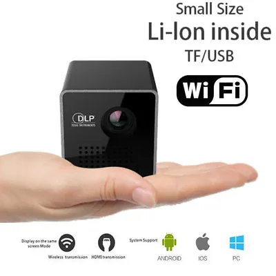 1080P DLP Wifi Mini Pocket LED Projector Home Theater Cinema Multimedia USB/TF • $139.99