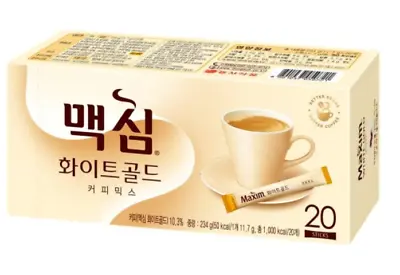 Korea Maxim Instant Mix Coffee White Gold Skimmed Milk Coffee 20 Sticks • $14
