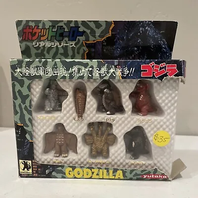 1992 YUTAKA GODZILLA Pocket Hero Real Series Of 7 Mini Figures Opened • $35