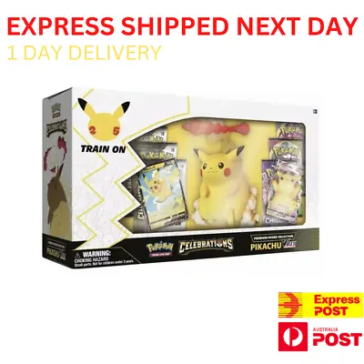 $99 • Buy FREE SHIP Pokemon - Celebrations Pikachu Vmax Premium Figure Collection Box NEW