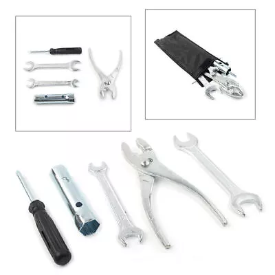 Motorcycle Spark Plug Spanner Wrench Plier Socket Tool Kit With Storage Pocket • $16.51