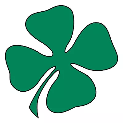 Reflective Vinyl 4 Leaf Clover/Shamrock Fire Helmet Decal Sticker 2  Mtpl Colors • $2.75