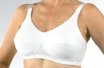  Comfort Support Mastectomy Bra Cotton Tricot/Classique#781/size 36D/Euro 80 • $17.95