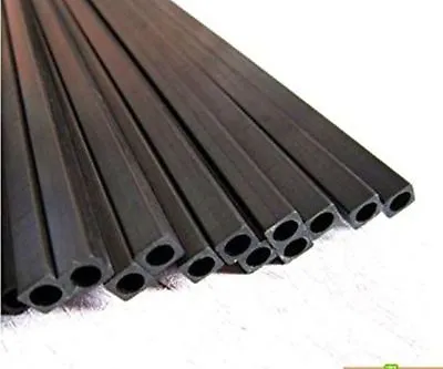 5x 6mm X 6mm X 1000mm Square Pultruded Carbon Fibre Tubes (TS6) • £31.75