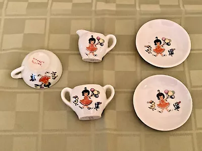  Vintage 5 Piece Child's Ceramic Toy Dishes ~ Made In Japan • $6.59