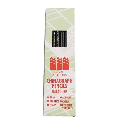 £10.34 • Buy West Design Black Chinagraph Marking Pencil (Pack Of 12) RS525653