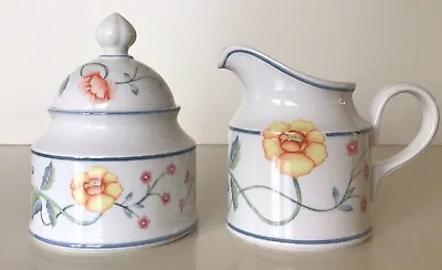 VILLEROY & BOCH ~ Albertina ~ Porcelain Cream & Sugar Set ~ West Germany • $30