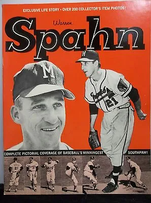  Warren Spahn Milwaukee Braves 1964  Exclusive Life Story  Magazine Program MLB • $8.74