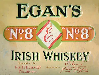 Vintage Egans Irish Whiskey Metal Sign FREE SHIPPING Bar Decor • $18.99