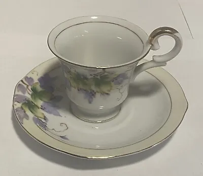 Vintage Ucagco China Teacup & Saucer Floral Design Made In Occupied Japan 2.5in • $9.99