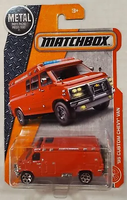 '95 Custom Chevy Van MOTORCYCLE 87/125 Matchbox 2017 DVK19 (red) MBX Heroic • $7