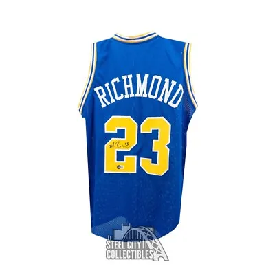 Mitch Richmond Autographed Golden State Custom Blue Basketball Jersey - BAS • $80.96