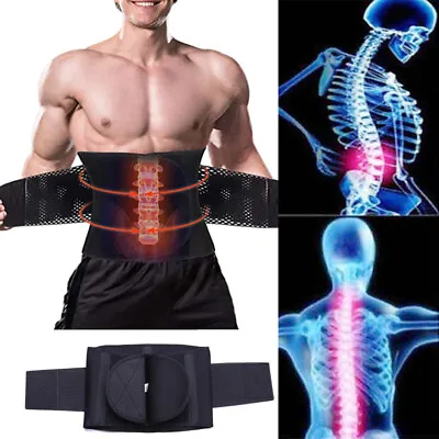 Men/Women Back Support Lower Back Brace Pain Relief Lumbar Support Belt Sciatica • £15.99
