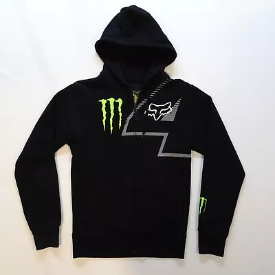 Fox Racing Monster Energy Hoodie - Mens Small - Black Full Zip Ricky Carmichael • $79.99
