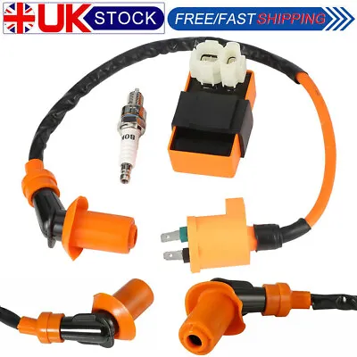 Racing Ignition Coil Spark Plug CDI Box Set For GY6/50cc/125cc/150cc Scooter ATV • £9.99