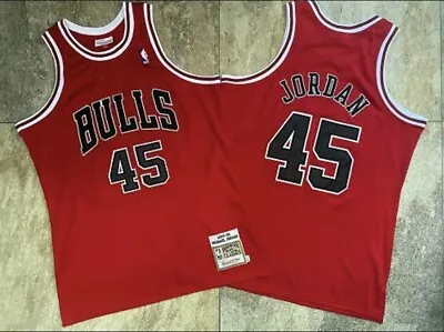 Chicago Bulls Michael Jordan Red Infamous 45 Game Jersey • $44.99