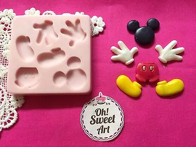 Complete Mickey Mouse Silicone Mold Fondant Cake Decorating Disney Toppers Wax  • $15.99