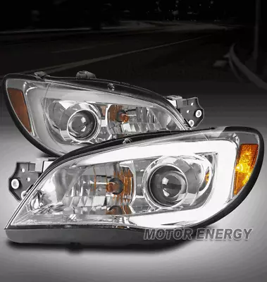 For 06-07 Subaru Impreza Wrx Led Tube Projector Headlights Headlamps Lamp Chrome • $300.95