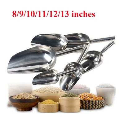 $5.89 • Buy  8-13in Stainless Steel Shovel Ice Scoop For Bar Sugar Flour Buffet Dry Foods 