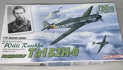 DRAGON MASTER SERIES FOCKE-WULF TA152H-0 WILLI RESCHKE 1:48 MODEL KIT 5539 Seale • $44.97