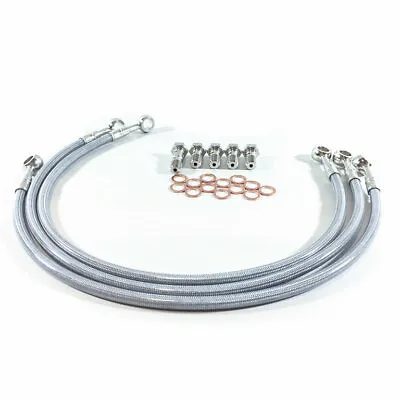 KAWASAKI 1985-1986 ZL 900 Eliminator STAINLESS STEEL GALFER FRONT BRAKE LINE KIT • $104.95