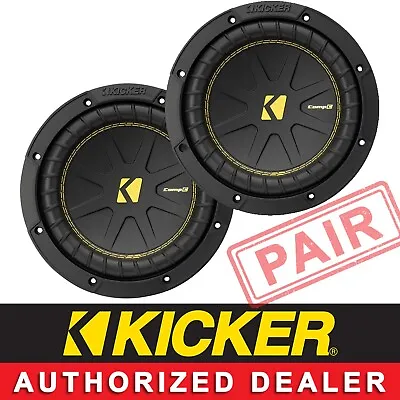 2 Kicker 50cwcs84 Car Audio 8  Compc Series Subwoofer Sub Svc 4ohm Cwcs84 Pair • $135.92