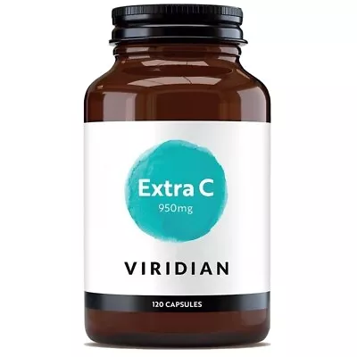 Viridian Extra C 950mg Enhanced Vitamin C 120 Capsules Natural Ingredients • £23.99