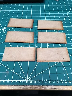 100 Mm X 50 Mm Bases (6 In Pack)  Kings Of War Ancients Napoleonics 2 Mm MDF • £1.20