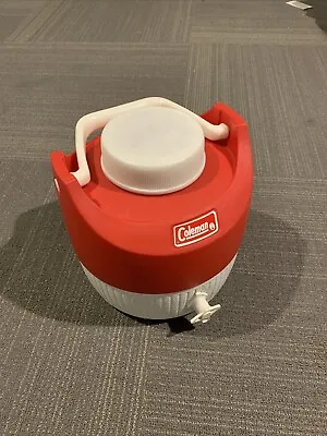 $25 • Buy Vintage Coleman Red Camping One Gallon Water Jug Cooler *Amazing Condition*