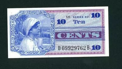 Series 661 10 Cents (( CU )) US Military Payment Certificate ** PAPER CURRENCY • $7