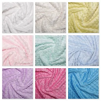 £0.99 • Buy Dimple Fleece Dot Cuddle Soft Fabric 59 /150cm Wide Per Metre/half Polyester