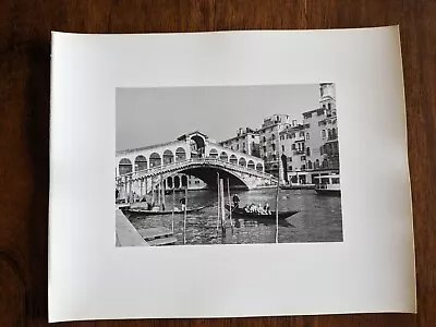 Vintage Photo Andrew Lundsberg Venice Italy Rialto Bridge 8 In. X 10 In. E5 • $14