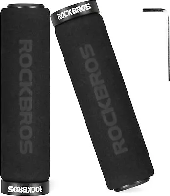 ROCKBROS Bike Grips Foam Single Lock On Handle Bar Soft Comfortable Non-Slip • $11.99