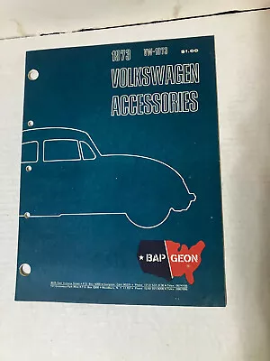 Volkswagen Accessories Bap Geon Parts Catalog 1973 VW-1073 • $12