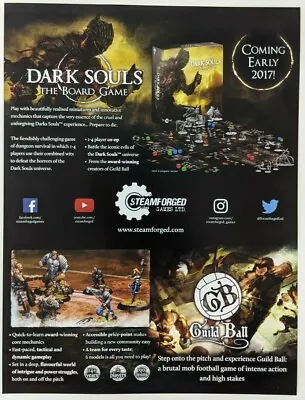 Dark Souls Board Game Guild Ball Print Ad Poster Art PROMO Original Advert • $14.99