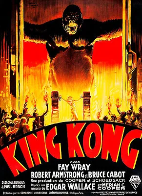 King Kong A1 Vintage Movie Poster High Quality Canvas Art Print • $32.38