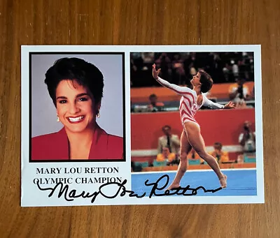 Mary Lou Retton Olympic Gymnast Signed Autographed Photo Postcard • $50
