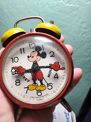 VTG Bradley Alarm Clock Mickey Mouse Walt Disney Productions Germany 1940s • $45