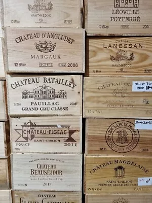 £39.95 • Buy Pack Of 3 -  Large French 12 Bottle Wooden Wine Crate Box Planter Hamper Storage