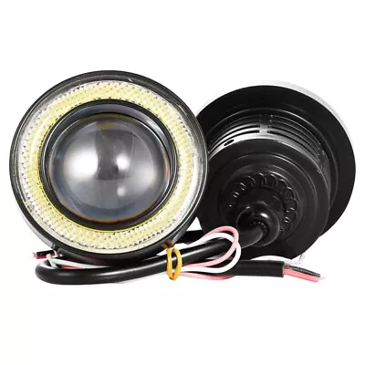 2X 2.5  Inch Car Projector LED Fog Light COB Halo Angel Eye Ring Bulb Lamp DRL • $15.52