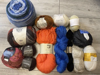 £49 • Buy Clearance Job Lot 14 Mixed Wool Yarns ~1200g  End Of Stock SALE
