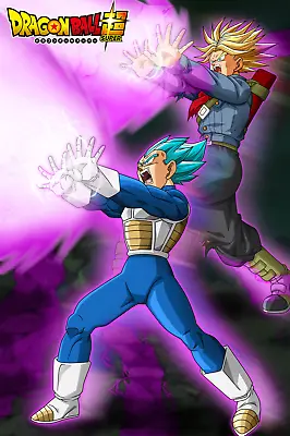 Dragon Ball Super Poster Vegeta And Trunks Attack 12inches X18inches • $9.95