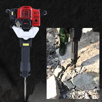 52cc 1.9KW Gas Demolition Concrete Breaker Punch Drill Jack Hammer W/Chisel • $194.76