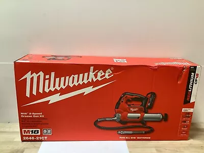NEW Milwaukee M18 Cordless 2-Speed Grease Gun Kit - 2646-21CT • $209.99