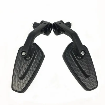 7/8  22mm Motorcycle Handle Bar End Rearview Side Mirrors For Harley Honda BMW • $15.99